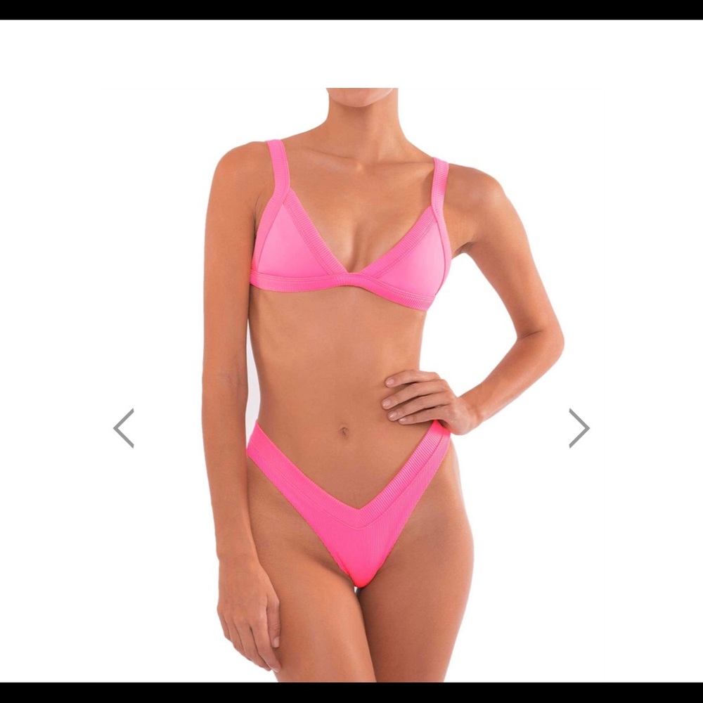 OneOne SwimWear Neon Pink Bikini Top